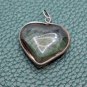 ✨ Heart-Shaped Rutilated Quartz Pendant ✨